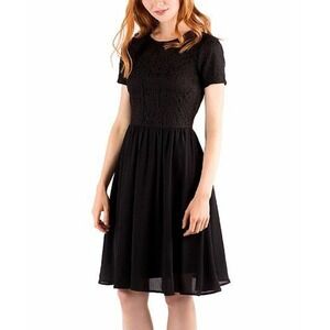 New Downeast "Canyon View" Dress Black Small Lined A-Line Classic